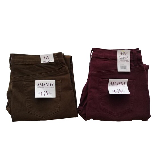 Gloria Vanderbilt Denim - NEW Gloria Vanderbilt Amanda Original Slimming Jeans Size 10 Huckleberry + Olive